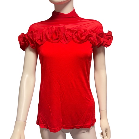 Xtaren Rosette Mesh Top - size Large - Picture 1 of 3